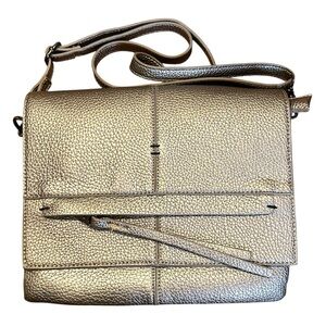 Stylish Metallic Tan Crossbody Bag by COLAB
